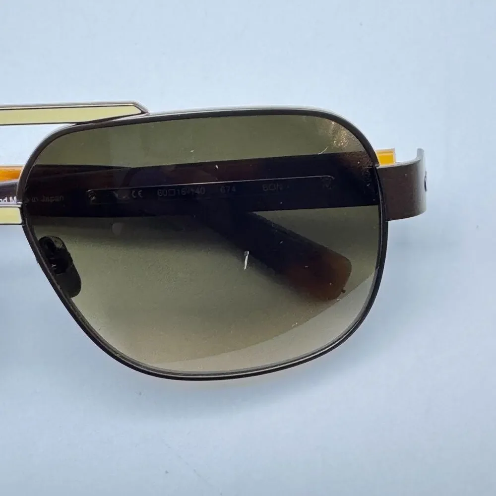 Robert Marc Sunglasses Bon 674 Brown Aviator Frame Gradient Lens 60-16-140mm